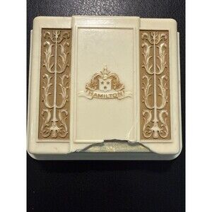 Vintage Hamilton Pocket Watch Box Case Snap Hinge Blue Velvet Lining